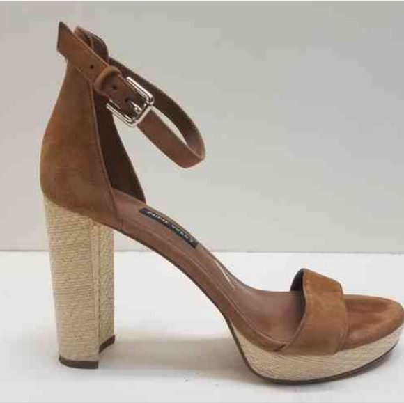 Nine West Leather Camel Espadrille Sandals 7M - Picture 2 of 8
